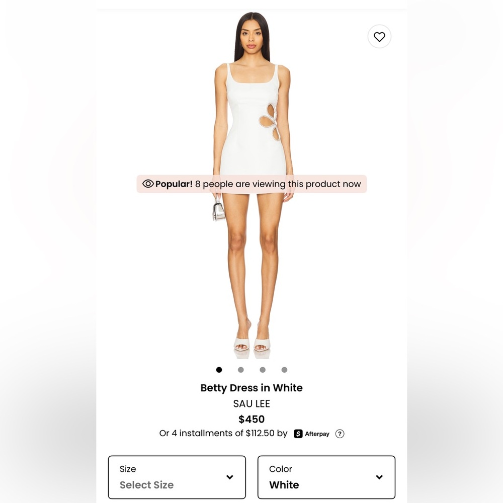REVOLVE SAU LEE Betty Dress in White